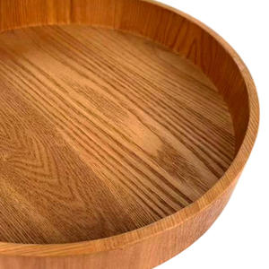 Plateaux en bois de chêne frêne naturel Plateau à vaisselle <span class=keywords><strong>d</strong></span>écoratif en bois massif minimaliste Bureau de salon Durable Facile à nettoyer Aliments Fruits - Product Image 4