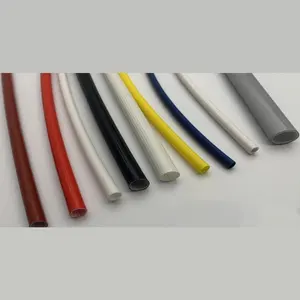 Serat Kaca Dikepang Sleeving Kabel Isolasi Panas Menyusut Lengan Pipa Hidrolik Perlindungan Panas Perawatan Fiberglass Sleeving