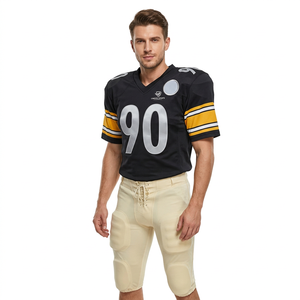 CREDITO SPORTS Camiseta de Fútbol Americano Negra para Hombre, Número 90, Cuello en V, Manga Corta, Poliéster que Absorbe la Humedad, Corte Regular - Product Image 3