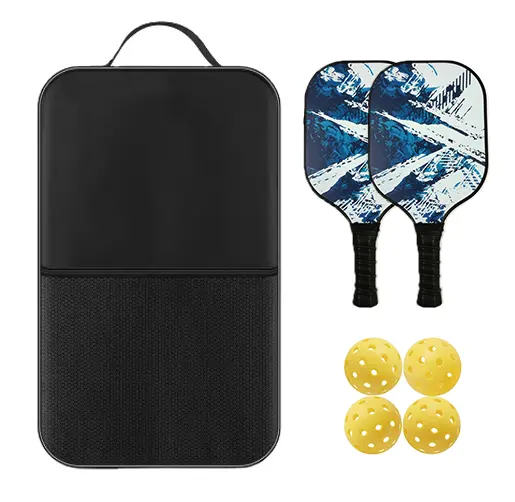 Factory Wholesale Glassfiber Pickleball Paddle Set Training Includes 2 Paddles 4 Balls 1 Bag for Pickleball Beginner