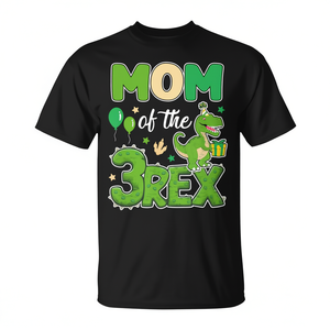 T-shirt assorti pour maman des 3 Rex, famille de dinosaures, anniversaire - Product Image 2