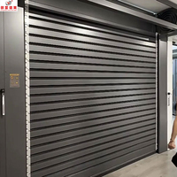Puerta de Garaje Enrollable de Alta Velocidad con Control Remoto Insonorizado de Aleación de Aluminio Industrial Personalizada para Uso en Almacenes Exteriores