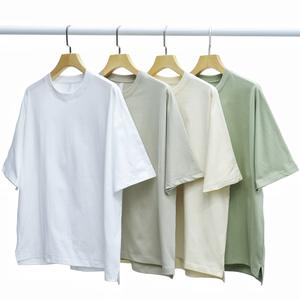 เสื้อครอปผ้าฝ้ายบ็อกซี่100% ของผู้ชายเสื้อสตรีทแบบสั่งทำขนาดใหญ่พิเศษ - Product Image 6