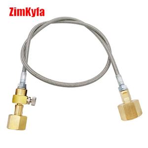 Station de remplissage de bouteilles de CO2 Sodastream, outils pneumatiques, adaptateur de remplissage et de charge en acier inoxydable, tuyau de 1,5 m/60 pouces, W21.8 W21.8-14 - Product Image 3