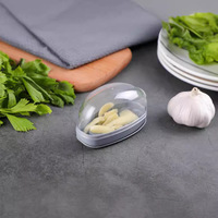 Éminceur et hachoir à ail manuel compact multi-usage à une pression, outil de cuisine en plastique avec récipient de rangement transparent, portable et facile à nettoyer