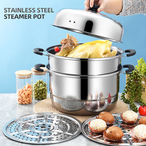 <span class=keywords><strong>Olla</strong></span> de Cocina Multifuncional YUEDISI de Doble Capa de 28/30/32CM, <span class=keywords><strong>Olla</strong></span> <span class=keywords><strong>Vaporera</strong></span> Portátil de Acero Inoxidable para Cocina de Inducción - Product Image 5