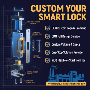Serrure électrique à enclenchement étroit pour système de contrôle d'accès, état fermé (NC) en cas de panne, état ouvert (NO) en cas de panne, pour porte en bois ou en métal - Product Image 3