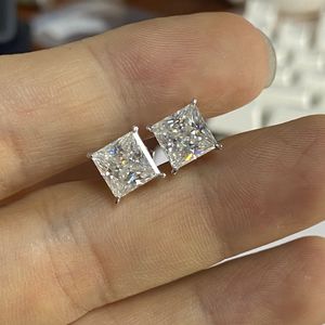 Boucles d'oreilles fantaisie pour femmes, couleur or blanc 10K, 2 cartes, momanite princesse - Product Image 4