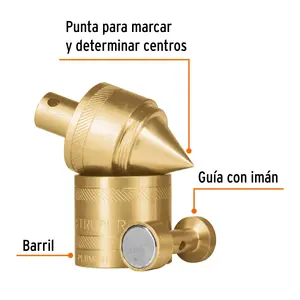 Plomada de latón Truper de 24 oz con centro y guía magnética para alineación de ruedas - Product Image 2