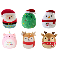 Peluche transfrontalière Père Noël Bonhomme de neige Coussin décoratif Poupée Élan Capybara Peluche Décoration de Noël Cadeau