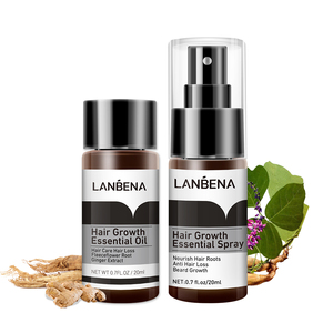 LANBENA Aceite Esencial Orgánico de Jengibre para el Crecimiento del Cabello, Spray de Suero para el Tratamiento de la Caída del Cabello - Product Image 1
