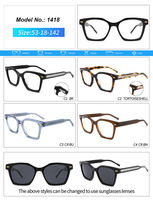 Monture de lunettes optiques vintage rectangulaires faites à la main en acétate, style italien, épaisses, service OEM