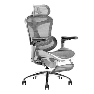 Chaise de bureau pivotante <span class=keywords><strong>Sihoo</strong></span> C300 de haute qualité avec dossier en tissu maillé, chaise de bureau ergonomique de luxe grise avec appui-tête - Product Image 1