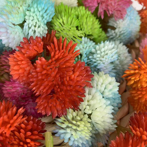 Planta de Simulación de Flor, Suculenta de Goma Suave, Fruta de Arroz Carnosa, Planta Cónica Bordada, Moldeado por Inyección de Plástico, Coliflor - Product Image 3