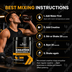 AegleWell Creatina en Polvo Más Vendida |   Envase Grande de 200 Porciones, Apoya la Masa Muscular Magra y la Resistencia en Entrenamientos de Alta Intensidad - Product Image 5