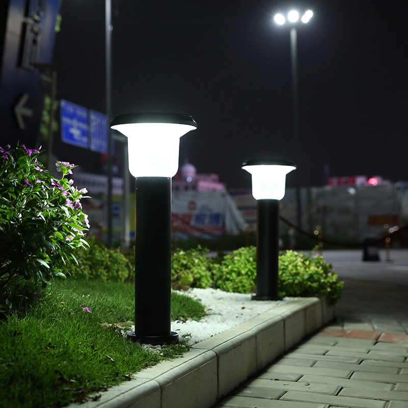 65cm 85cm Waterproof Solar Garden Light Landscape Path Highlight Modern LED Bollard Post Light Outdoor LED Lawn Light