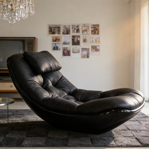 Sillón Reclinable <span class=keywords><strong>de</strong></span> Cuero Genuino <span class=keywords><strong>de</strong></span> Lujo, Chaise Longue, Muebles <span class=keywords><strong>de</strong></span> Sala <span class=keywords><strong>de</strong></span> Estar, Sillón Mecedor <span class=keywords><strong>de</strong></span> Diseño Nórdico, Cama <span class=keywords><strong>de</strong></span> Dormitorio - Product Image 2