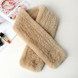 Khăn len lông thỏ Rex thời trang đơn giản năm 2025 dành cho nữ, giữ ấm mùa đông, khăn lông hai mặt, sản xuất bởi nhà máy - Product Image 6