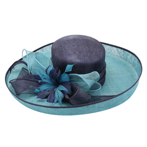 Großhandel Sinamay Silk Flower Fascinator Große Krempe Kirche Hut Basis für Frauen Designs inspiriert <span class=keywords><strong>Kentucky</strong></span> <span class=keywords><strong>Derby</strong></span> Partys Business - Product Image 2