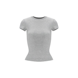 <span class=keywords><strong>Camiseta</strong></span> Deportiva Casual Estilo Americano, Manga Corta, Corte Ajustado, Color Sólido, Cuello Redondo, Elástica y Cómoda para el Verano - Product Image 4
