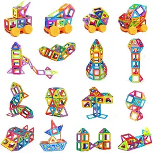 Tự làm trẻ em giáo dục sáng tạo 3D khối xây dựng từ tính gạch ghép hình câu đố đồ chơi trẻ em học tập đồ chơi