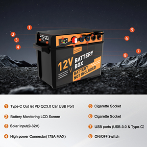 Caja de Batería Inteligente Portátil ABS de 100Ah para Barcos Marinos, Carga Solar de 12V 24V para Camping, Venta al Por Mayor - Product Image 5