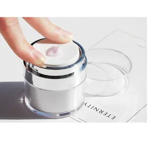 15/30/50g Airless Pump Jar Empty Acrylic Cream Bottle Refillable Cosmetic Easy To Use Container Portable Travel Makeup Tools