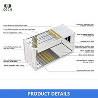 Maisons préfabriquées modulaires CGCH à structure plate, maisons préfabriquées modifiées, maisons préfabriquées personnalisées de 40 pieds à vendre, maisons conteneurs