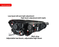 Kit de phares LED complets pour Volkswagen Magotan, avec lentille Bi-LED, clignotants séquentiels, Plug and Play, 6000K, 12V, 35W, 4 styles disponibles