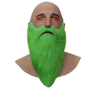 Barbe de Père Noël, taille unique, blanche, synthétique, accessoire de costume pour cosplay, fête, spectacle - Product Image 5