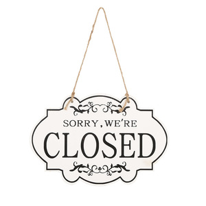 Porta in legno su due lati e targa per decorazione da parete per matrimonio compleanno Diwali decorazione aperta e chiusa per negozio Café Bar-stile Art <span class=keywords><strong>déco</strong></span> - Product Image 2