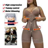 Gaine Colombienne Sculptante à Forte Compression pour Ventre Plat, Idéale Post-Opératoire BBL et Post-Partum, Maintien Puissant