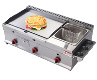 Vente flash - Plaque de cuisson multifonctionnelle portable au gaz en acier inoxydable pour steak de bœuf, barbecue, friture profonde