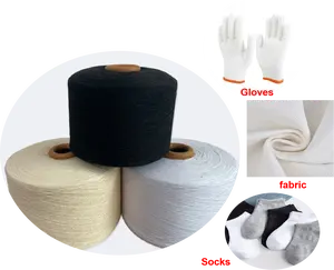 Düşük fiyat açık uçlu TC polyester pamuk ipliği strech geri dönüşümlü pamuk örgü iplikleri satılık çorap çin üretici