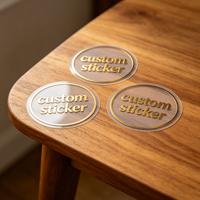 Autocollants circulaires personnalisés en feuille d'or avec étiquettes transparentes personnalisées, adaptés aux étiquettes de décoration biochimique