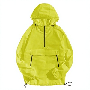 Chaqueta Cortavientos Personalizada al por Mayor 2026 para Hombre, Talla Grande, con Media Cremallera, Cómoda para Actividades al Aire Libre, Impermeable, con Capucha - Product Image 6
