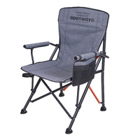 Chaise pliante ODM personnalisée en tissu Oxford cationique avec coussin et patins antidérapants pour camping extérieur et stand de marché