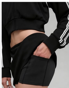 Pabrik Logo Kustom OEM/ODM - Rok Tenis Pendek Wanita Bahan Modal dengan Celana Pendek Kompresi Terpadu - Olahraga Kebugaran - Product Image 6