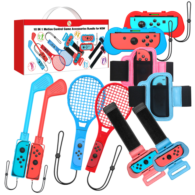 JYS 2025 New 10 in 1 Accessory Bundle for Nintendo Switch Sports