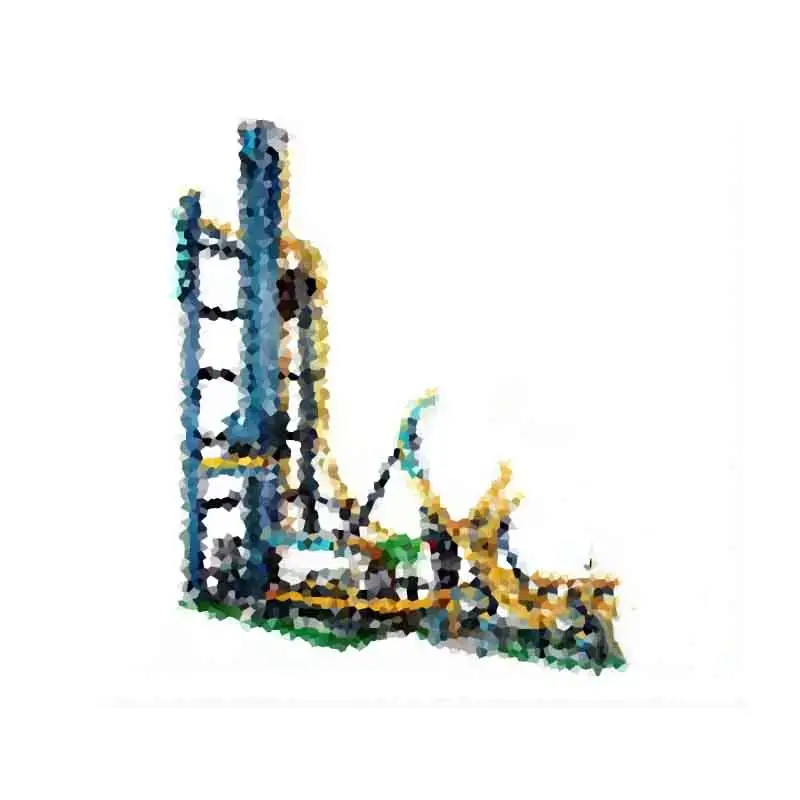 77045 City Loop Coaster Bangunan Blok Kereta Roller Coaster Taman Hiburan LEGO Kompatibel 10303 untuk Hadiah Natal