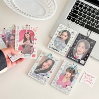 Gantungan kunci & pemegang kartu kredit Kpop, aksesori fesyen penghalang RFID kartu kredit kustom