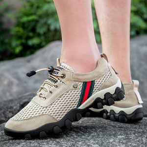 รองเท้าตาข่ายระบายอากาศแบบลำลองสำหรับผู้ชาย, รองเท้าตาข่ายระบายอากาศได้ดีรองเท้าเดินป่ากลางแจ้งเล่นกีฬาปีนเขาฤดูร้อน - Product Image 1