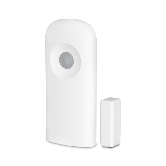 WiFi Multi-function PIR Motion Detector with Tuya Smart App Alerts ABS Material 50-100m Detection for Door/Window 2-in-1 Sensor