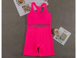 XINXU ensemble <span class=keywords><strong>de</strong></span> Yoga <span class=keywords><strong>de</strong></span> haute qualité <span class=keywords><strong>soutien</strong></span>-<span class=keywords><strong>gorge</strong></span> dos nu mignon avec short Legging Sport <span class=keywords><strong>course</strong></span> Fitness femmes ensembles 2 pièces - Product Image 6
