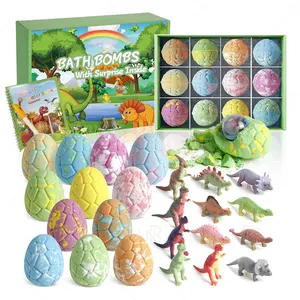 Custom LOGO Dinosaur Bath Bombs Gift Handmade Organic Natural Dinosaur Egg Bath Bomb For Kids