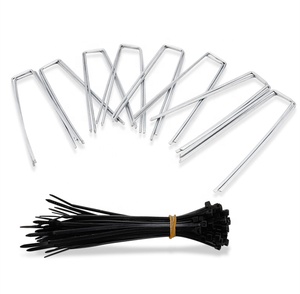 Agrafes de <span class=keywords><strong>gazon</strong></span> épingles en forme de u piquets de suture de jardin, <span class=keywords><strong>agrafe</strong></span> de <span class=keywords><strong>gazon</strong></span> galvanisée - Product Image 1