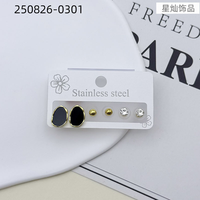 Anting-anting Stud Emas & Set Cangkang Hati Warna-warni Perhiasan Mewah Elegan Fashion Grosir