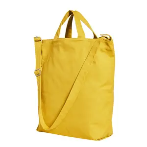 Custom Yellow Large Casual Work Shoulder Bag Daily Crossbody Hobo Handbags with Detachable Shoulder Strap Tote Bag Cotton Canvas