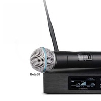 Microphone sans fil professionnel monocanal, portatif, cravate, casque, haute qualité, karaoké QLXD4 Beta 58a Beta 87a Ksm9
