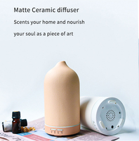 Diffuseur d'huiles essentielles d'aromathérapie en céramique Humidificateur d'air ultrasonique diffuseur d'huiles aromatiques de bureau avec diffuseur d'arôme super silencieux